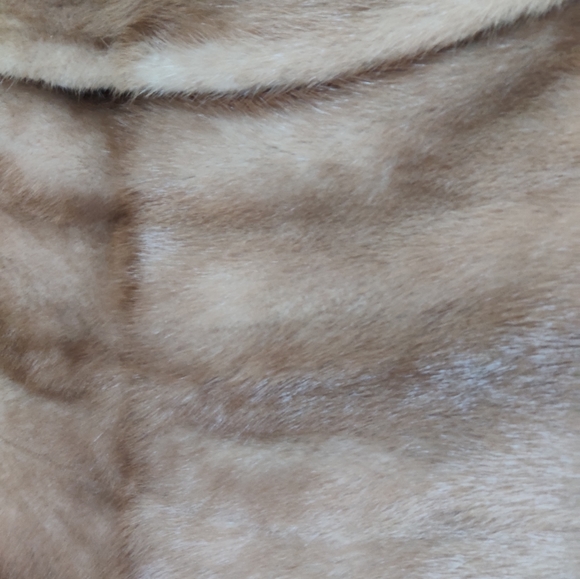 Vintage Genuine Mink Fur Stole Cape Blonde Sable by Salon Fernande Montreal - Picture 12 of 16